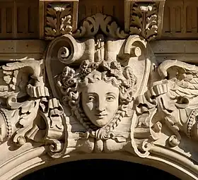 Beaux Arts mascaron of Avenue de l'Opéra no. 8, Paris, unknown architect or sculptor, c.1880