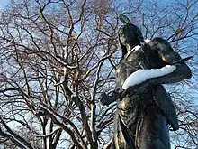 Massasoit statue (1920), by Cyrus Dallin, at the top of Cole's Hill