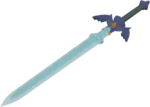 A model of the Master Sword as it appears in The Legend of Zelda: Breath of the Wild