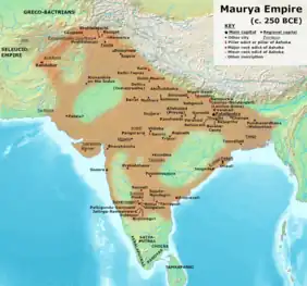 Territories of the Maurya Empire conceptualized as core areas or linear networks separated by large autonomous regions in the works of scholars such as: historians Hermann Kulke and Dietmar Rothermund; Burton Stein; David Ludden; and Romila Thapar; anthropologists Monica L. Smith and Stanley Jeyaraja Tambiah; archaeologist Robin Coningham; and historical demographer Tim Dyson.