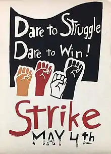 Poster advertising the Student strike of 1970.