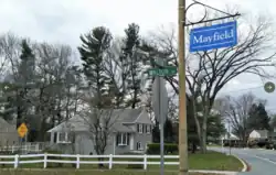 Intersection of Wilson Road and Walton Road in Mayfield