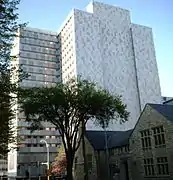 Mayo Building behind the Mitchell Student Center