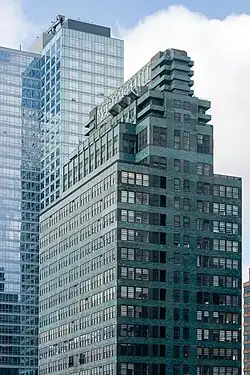 330 West 42nd Street in New York City, a turquoise skyscraper