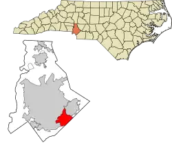 Location of Matthews, North Carolina