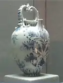 A Medici porcelain bottle; 1575-1587; Louvre. The Casino of San Marco's porcelain manufactory was one of the oldest successful attempts to imitate Chinese porcelain in European history.