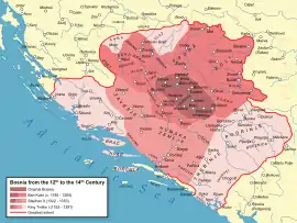 Medieval Bosnian State Expansion