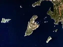 Satellite picture of the island