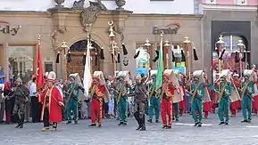 A modern Ottoman military band (mehter) troop