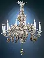 Rococo Porcelain 12-Light Chandelier, c. 1900.