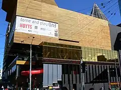 Main entrance podium, corner La Trobe and Swanston Streets after re-development.