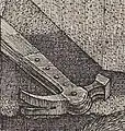 16th-century claw hammer; detail from Dürer's Melencolia I (c. 1514)