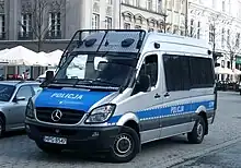 A Mercedes-Benz Sprinter of the Policja in Kraków