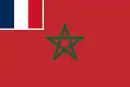 Merchant flag of the French protectorate in Morocco (1919–1956)