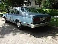 Zephyr two-door sedan rear