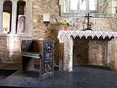 Zennor Church (interior, with Mermaid Chair)