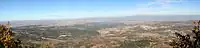 A view looking north from the top of Har Meron in the Upper Galilee. Parts of southern Lebanon are visible in the background