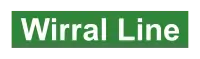 The words "Wirral Line" in white over a green background.