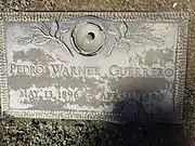 Grave site of Pedro Warner Guerrero (1896–1995), Block #643.