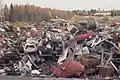 Scrapped cars and other metal scrap in Oulu, Finland