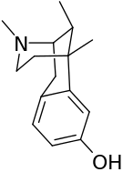 Chemical structure of metazocine.