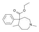 Chemical structure of metethoheptazine.