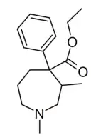 Chemical structure of Metethoheptazine.