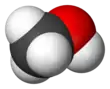 Spacefill model of methanol