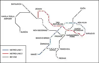 Proposed metro lines (2018)