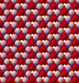 View of dioctahedral sheet structure of mica. The binding sites for apical oxygen are shown as white spheres.