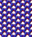 View of octahedral sheet of muscovite with ion sizes altered to emphasizing octahedral sites