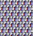 View of biotite structure looking at surface of a single layer