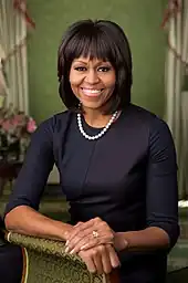 Photographic portrait of Michelle Obama