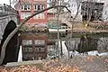 Foundation remnants lining the Mystic River in Somerville and Medford