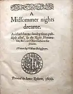 Falsely dated Midsummer Night's Dream (1619).