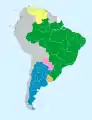 Member states of the Mercosur trade bloc.