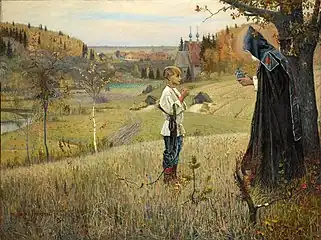 Mikhail Nesterov, The Vision to the Youth Bartholomew, 1890