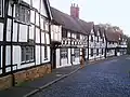 Historic timber-framed houses in Warwick, England