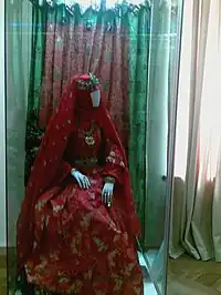 Azerbaijan national wedding costume in Azerbaijan State Museum of History.