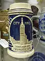 Beer mug commemorating Milwaukee City Hall