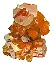 Mimetite, Pingtouling Mine, Guangdong Province, China. Size: 2.2 x 2.1 x 1.8 cm