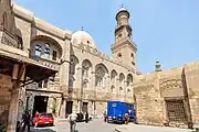 Exterior of the Funerary complex of Sultan Qalawun (1285), which included a mausoleum, a madrasa, and a maristan