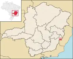 Location in Minas Gerais  state