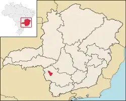 Location of Passos in Minas Gerais