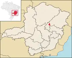 Location of Senador Modestino Gonçalves in the state of Minas Gerais