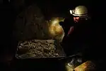 Miner in a mine of the "Cerro Rico" at Potosí, Bolivia, 2006