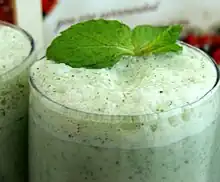 Mint salted lassi.