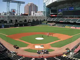 Wide shot of Minute Maid Park