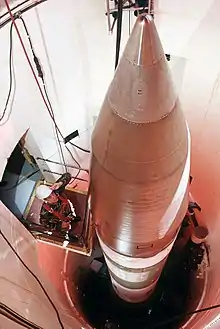 A Minuteman-III missile in its silo.