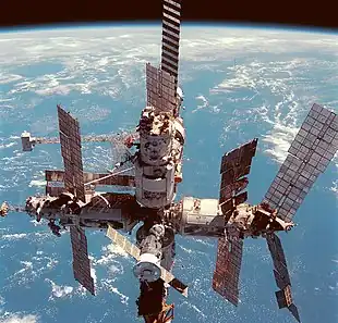 Space station with Earth as the background